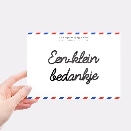 Een klein bedankje