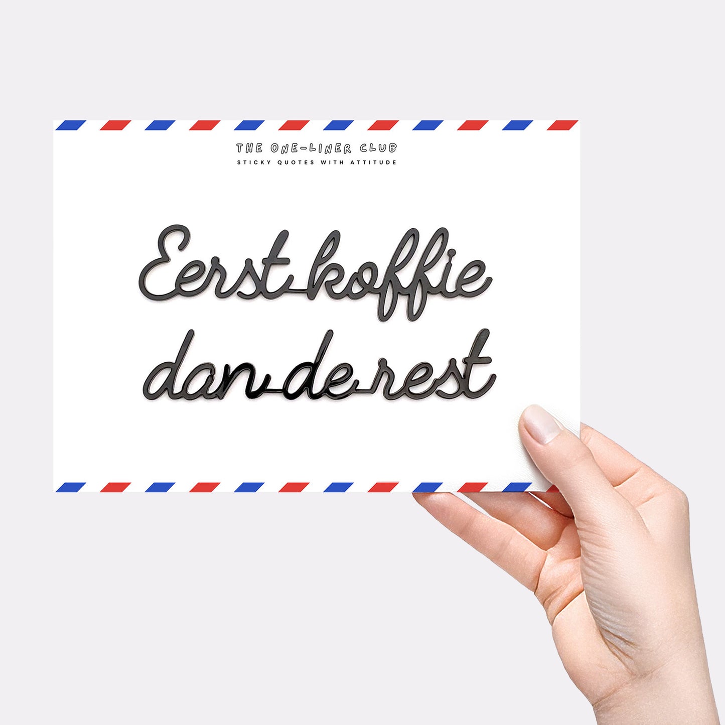 Eerst koffie dan de rest