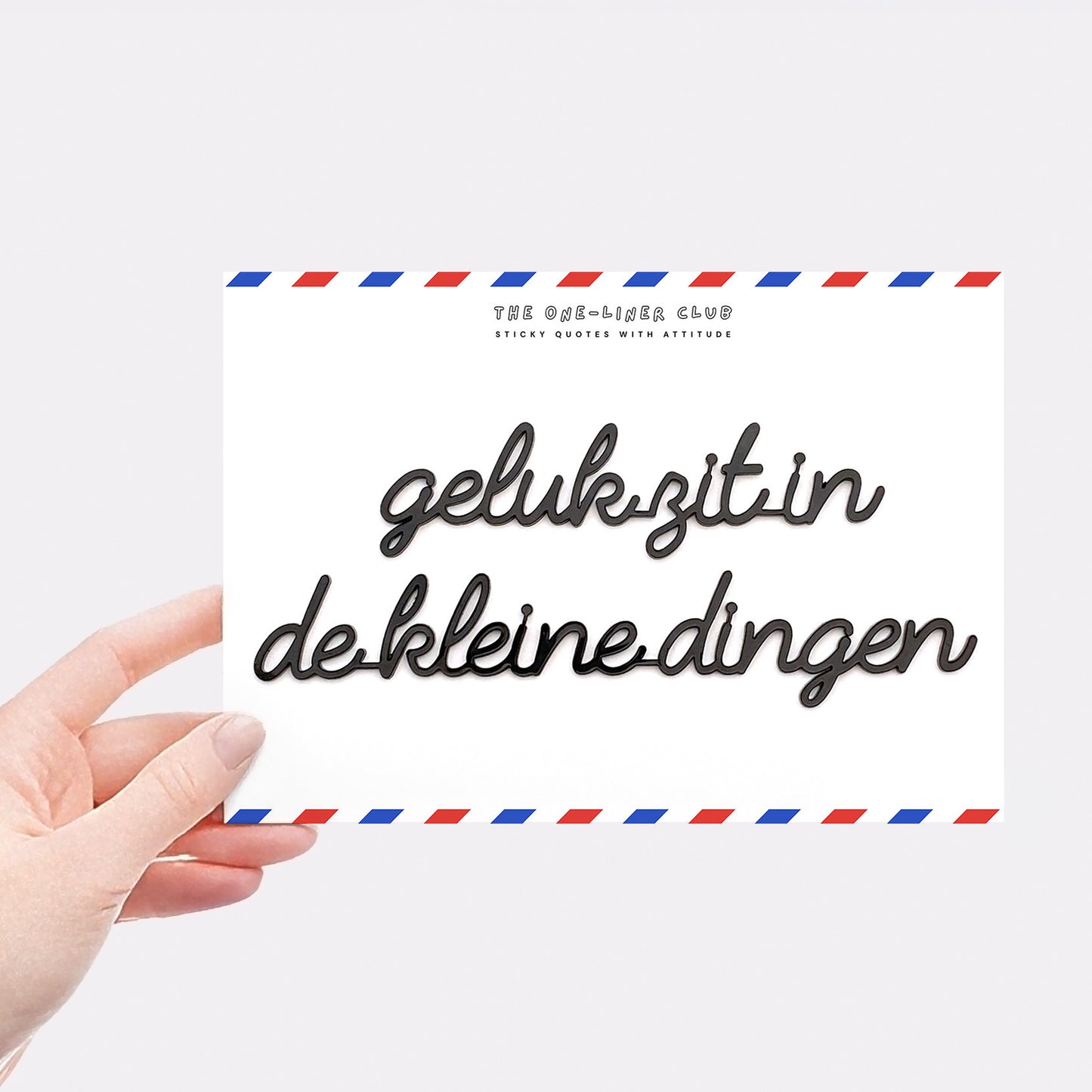 Geluk zit in de kleine dingen