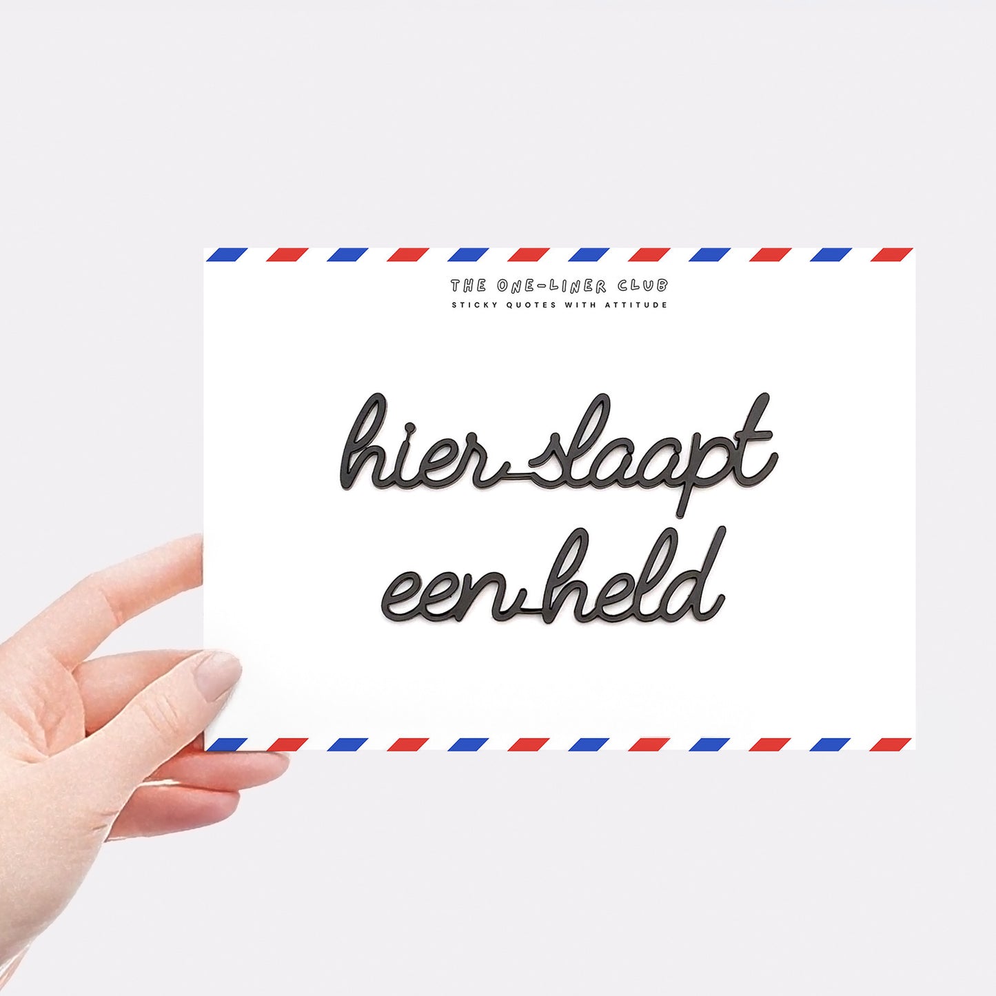 Hier slaapt een held