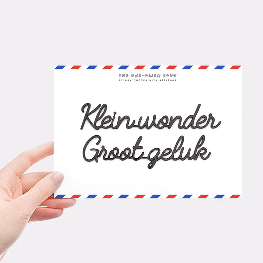 Klein wonder groot geluk