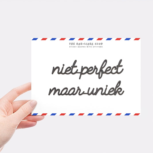 Niet perfect maar uniek