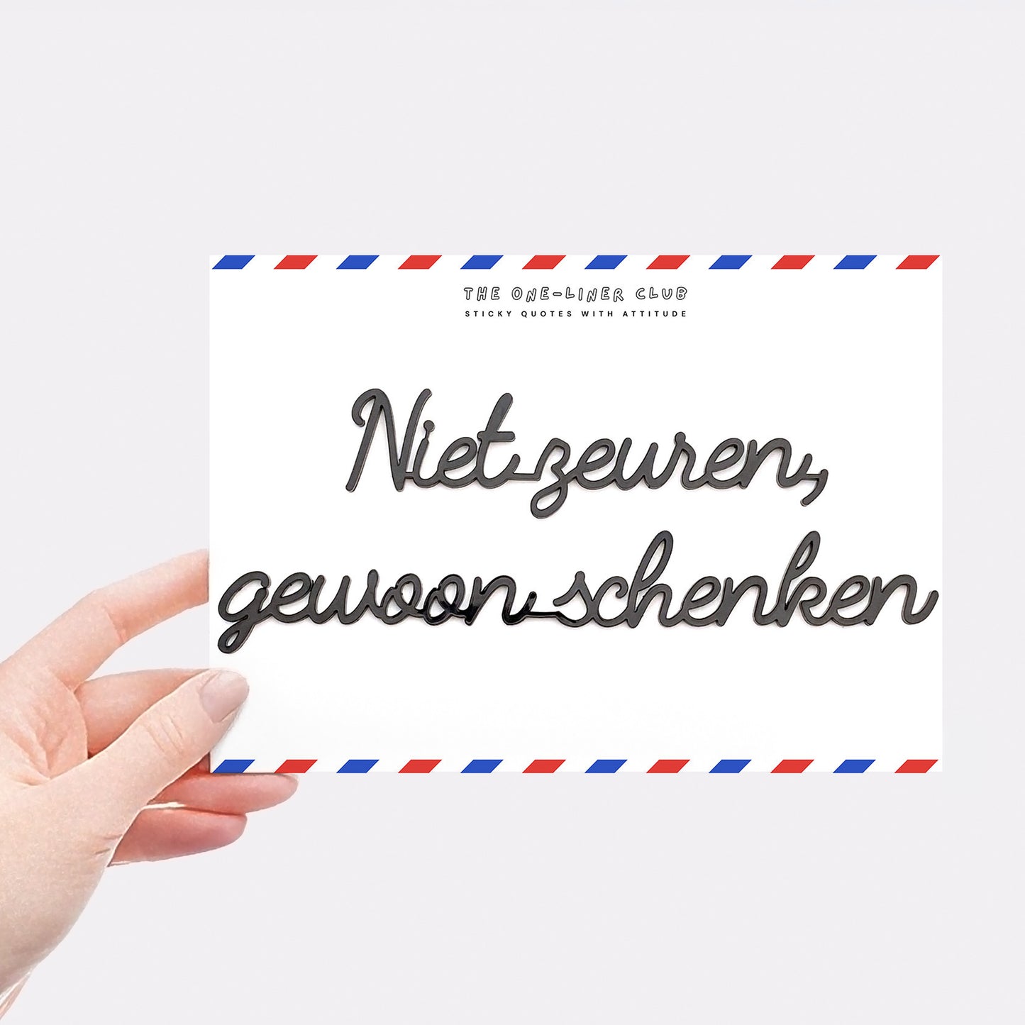 Niet zeuren gewoon schenken