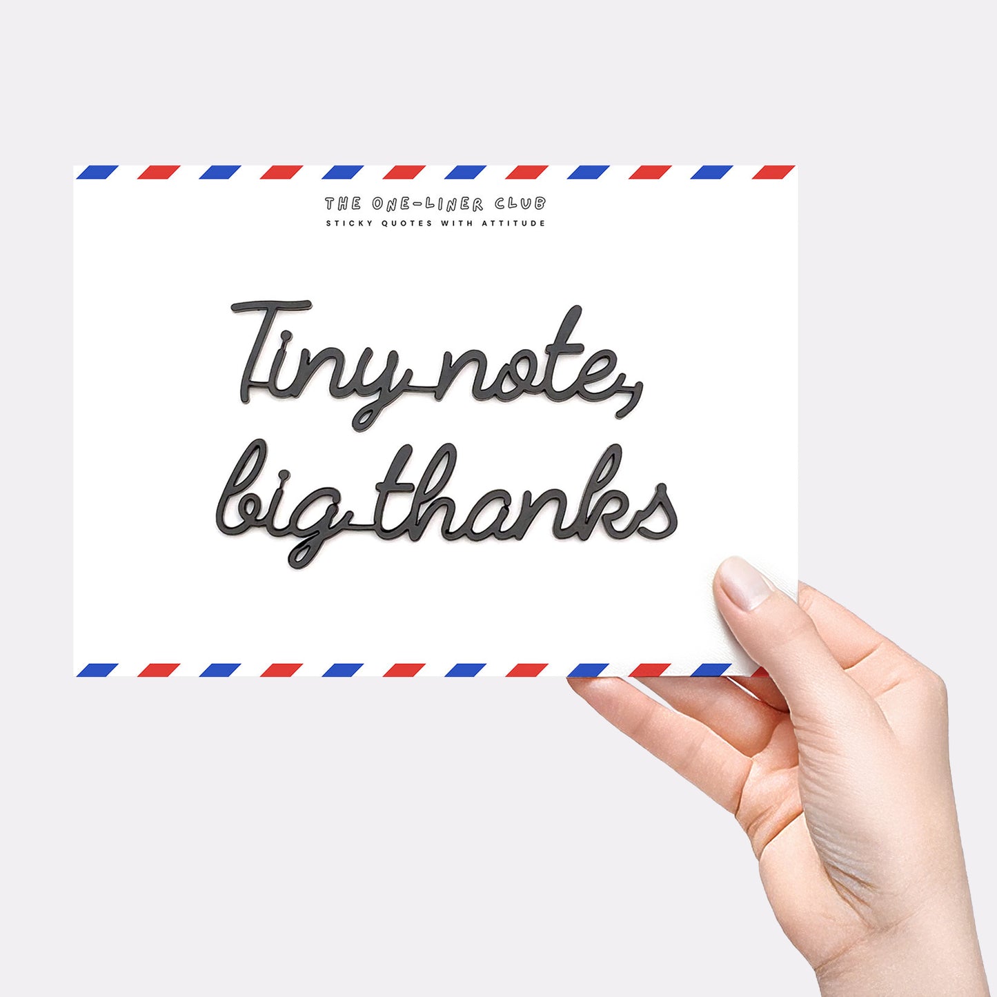 Tiny note big thanks