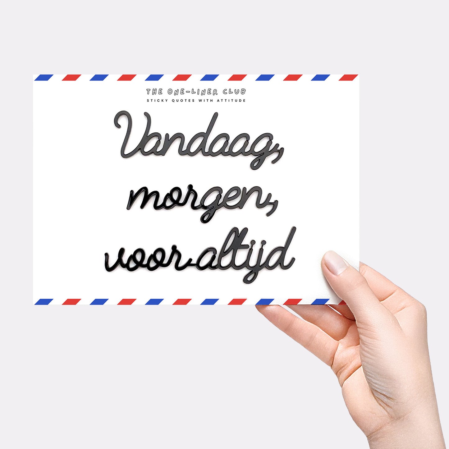 Vandaag morgen voor altijd