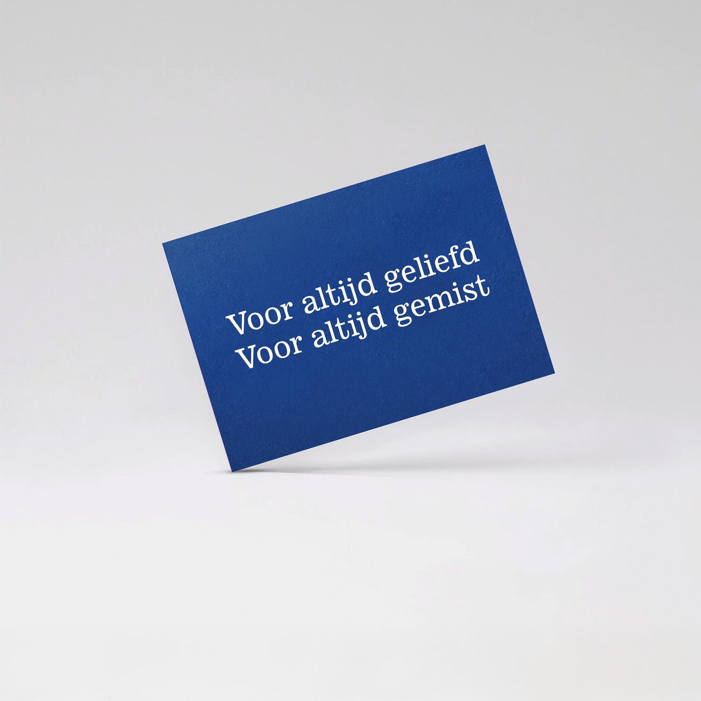 Voor altijd geliefd Voor altijd gemist - Blue card