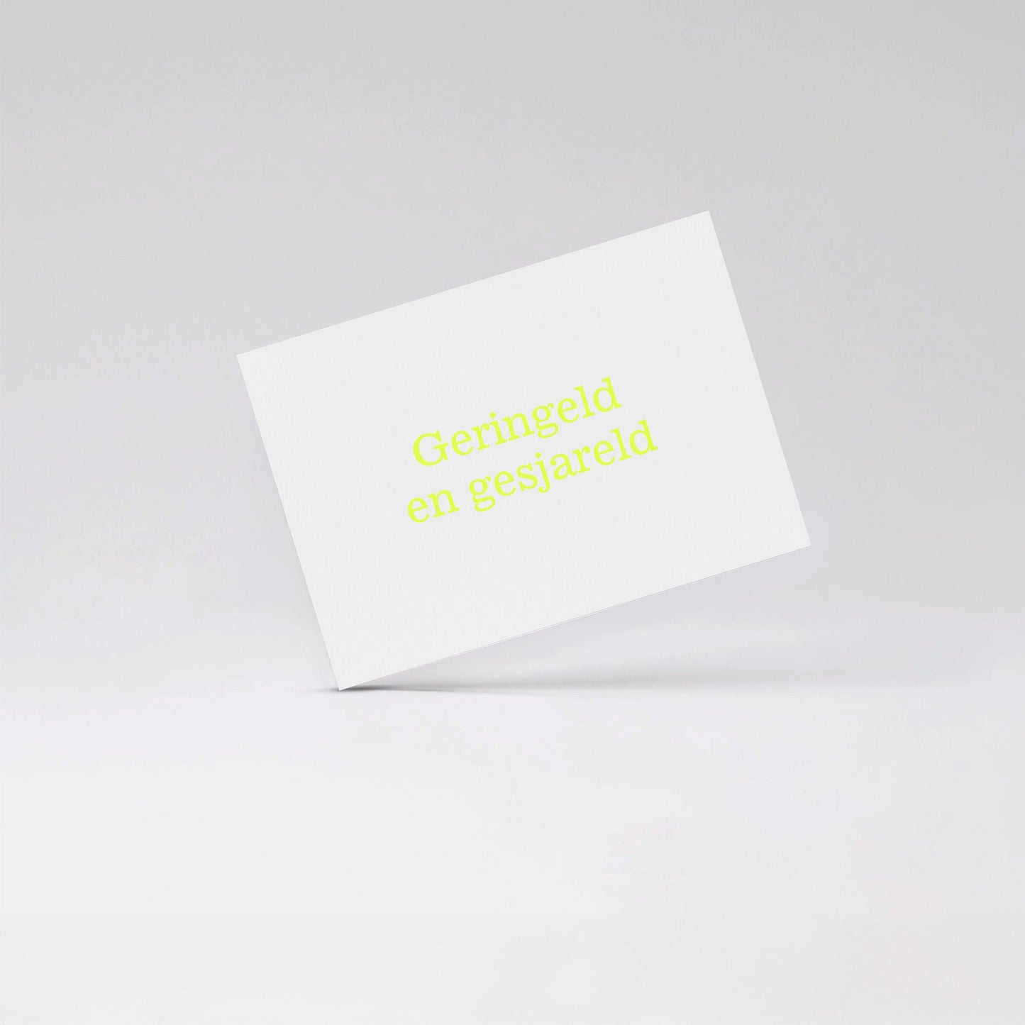 Geringeld en gesjareld - Fluo yellow card