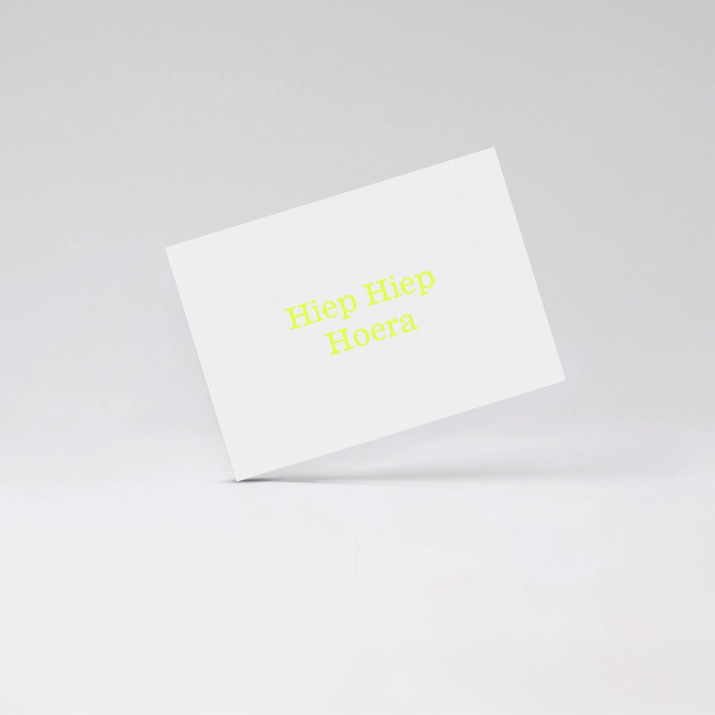 Hiep Hiep Hoera - Fluo yellow card