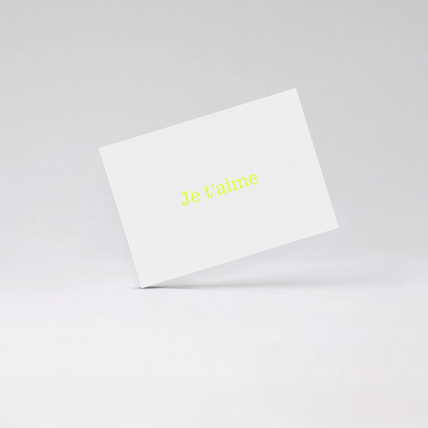 Je t'aime - Fluo yellow card