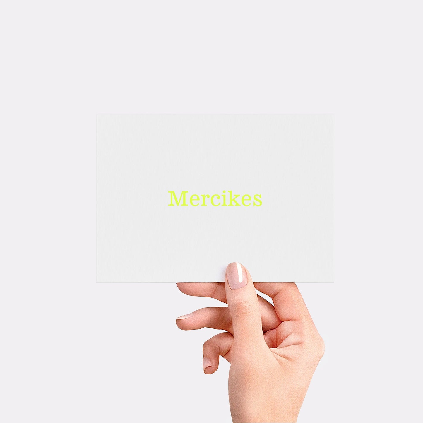 Mercikes - Fluo yellow card