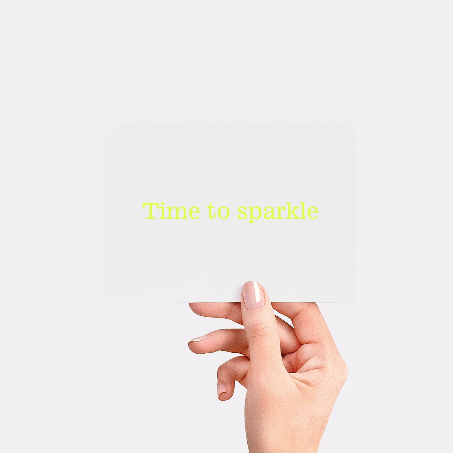 Time to sparkle - Fluo yellow card