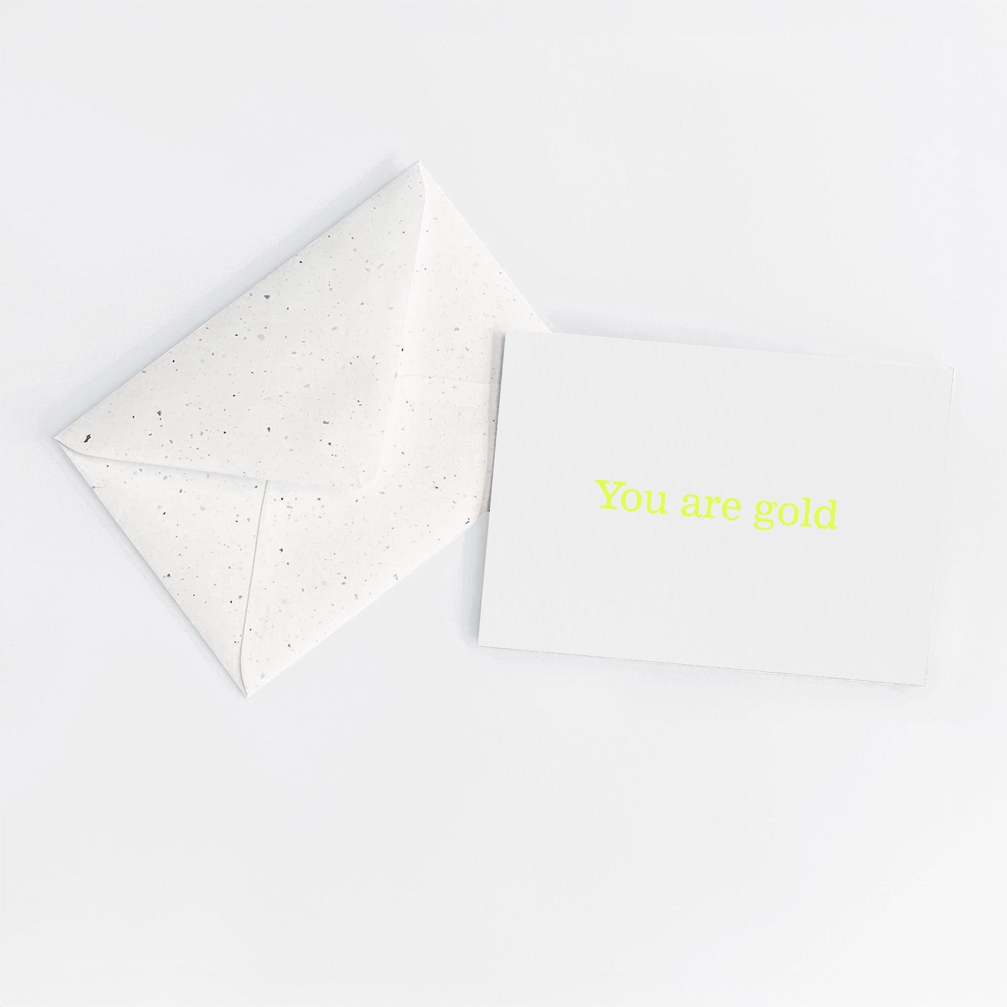 You are gold - Fluo yellow card