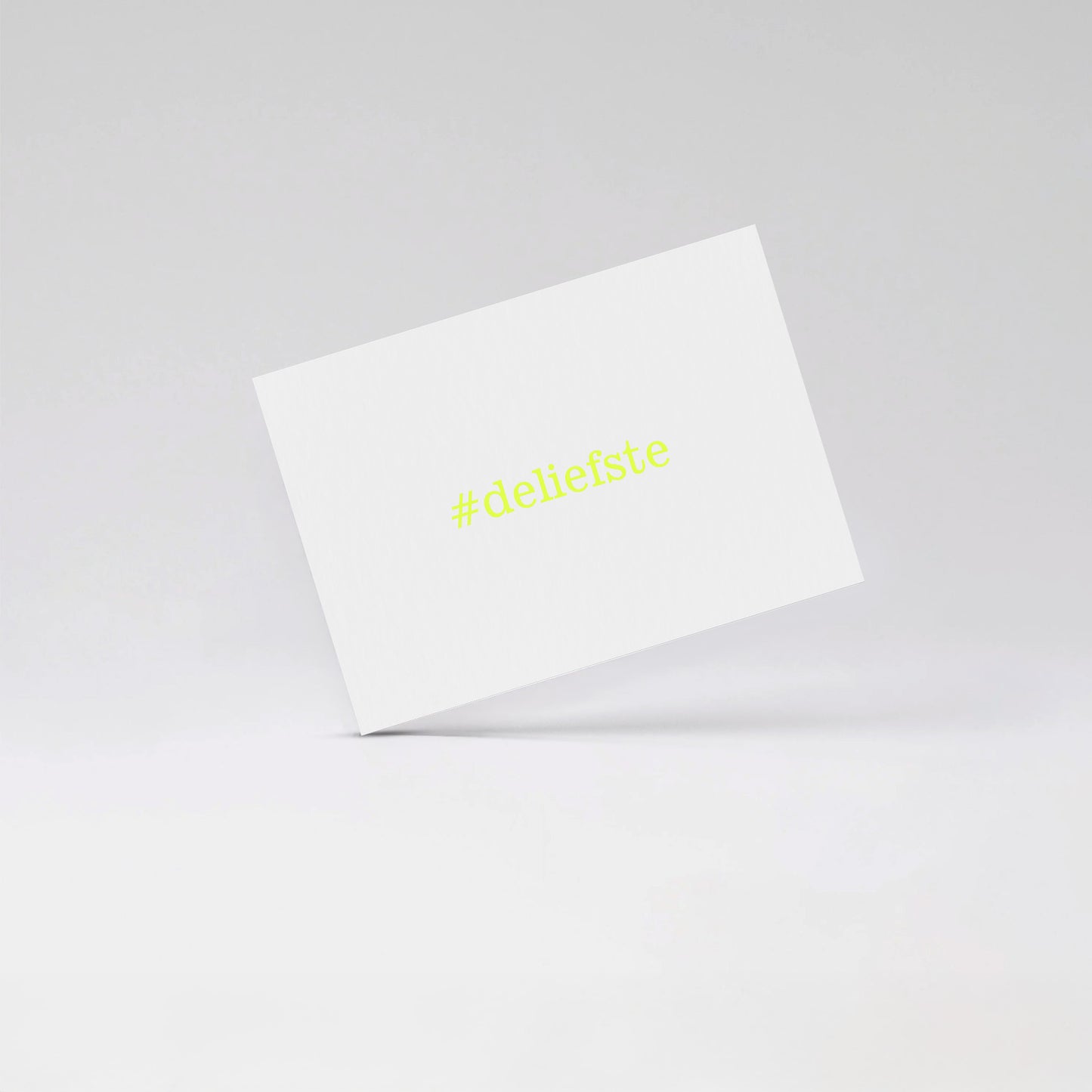 #deliefste - Fluo yellow card