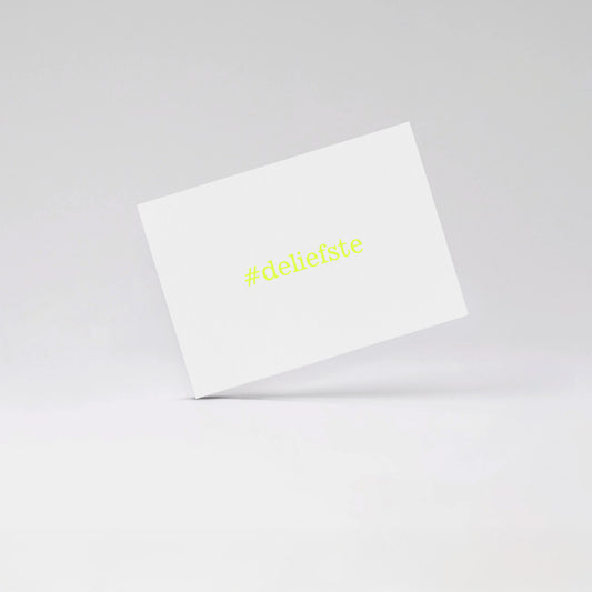 #deliefste - Fluo yellow card