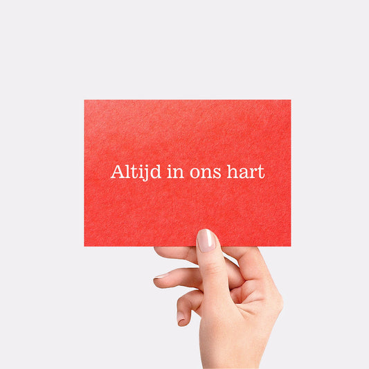 Altijd in ons hart - Red card