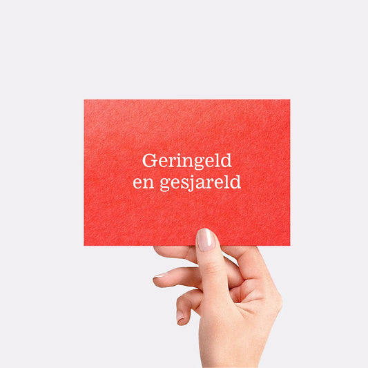 Geringeld en gesjareld - Red card