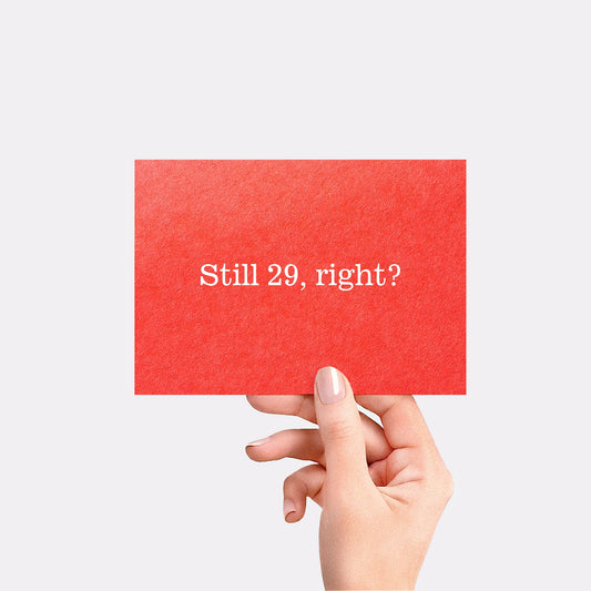 Still 29, right? - Red card