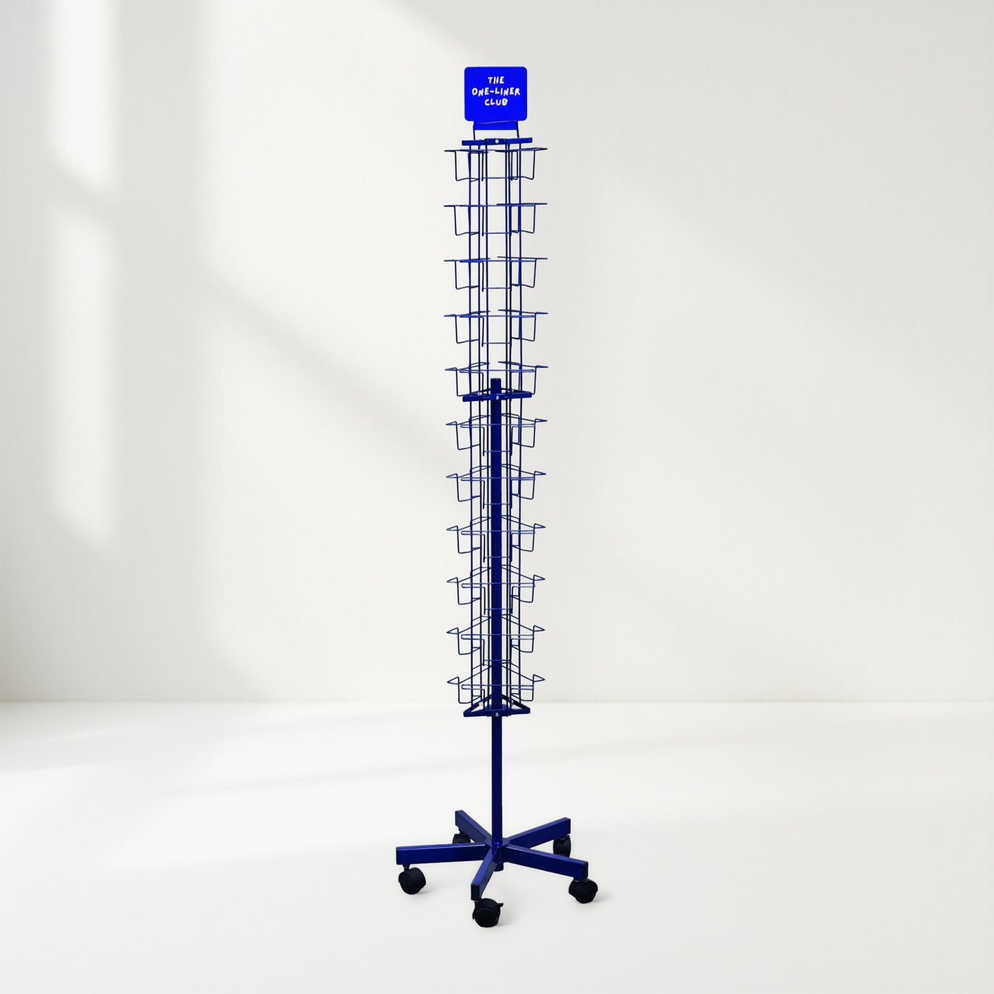 Metal floor display for A6 cards