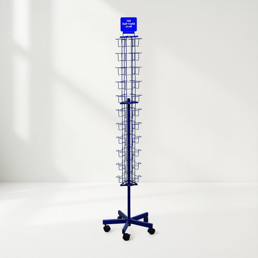 Metal floor display for A6 cards