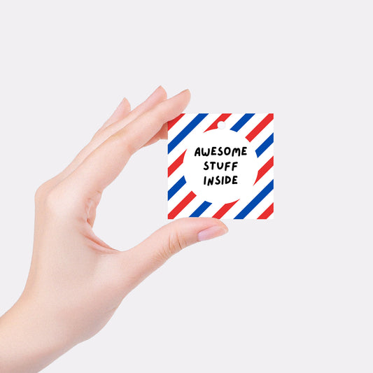 Awesome stuff inside - Gift tag