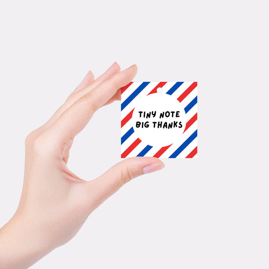 Tiny note big thanks - Gift tag