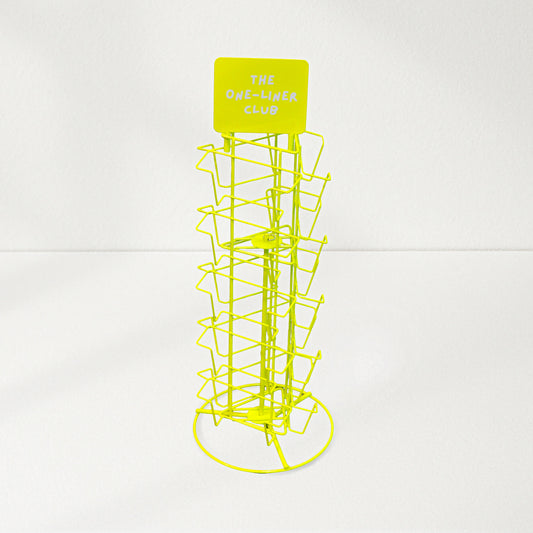 Metal tabletop display for A6 cards